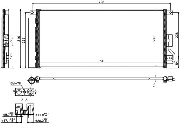 Kondensor ac, opel från Galwin