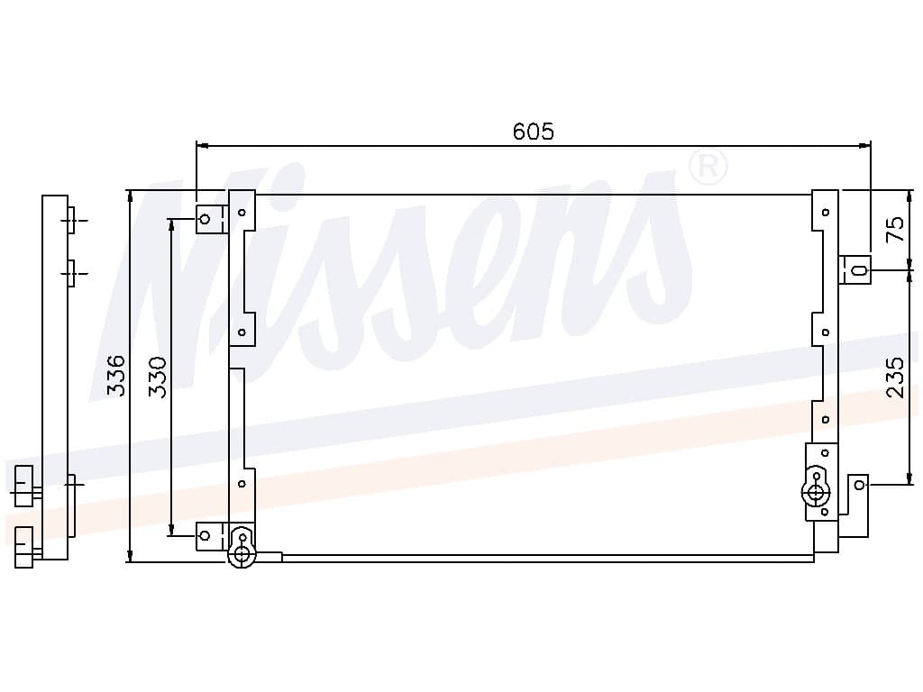 Kondensor Alfa 166 2,0i V6 T/2,4 JTD 10/98- från Galwin