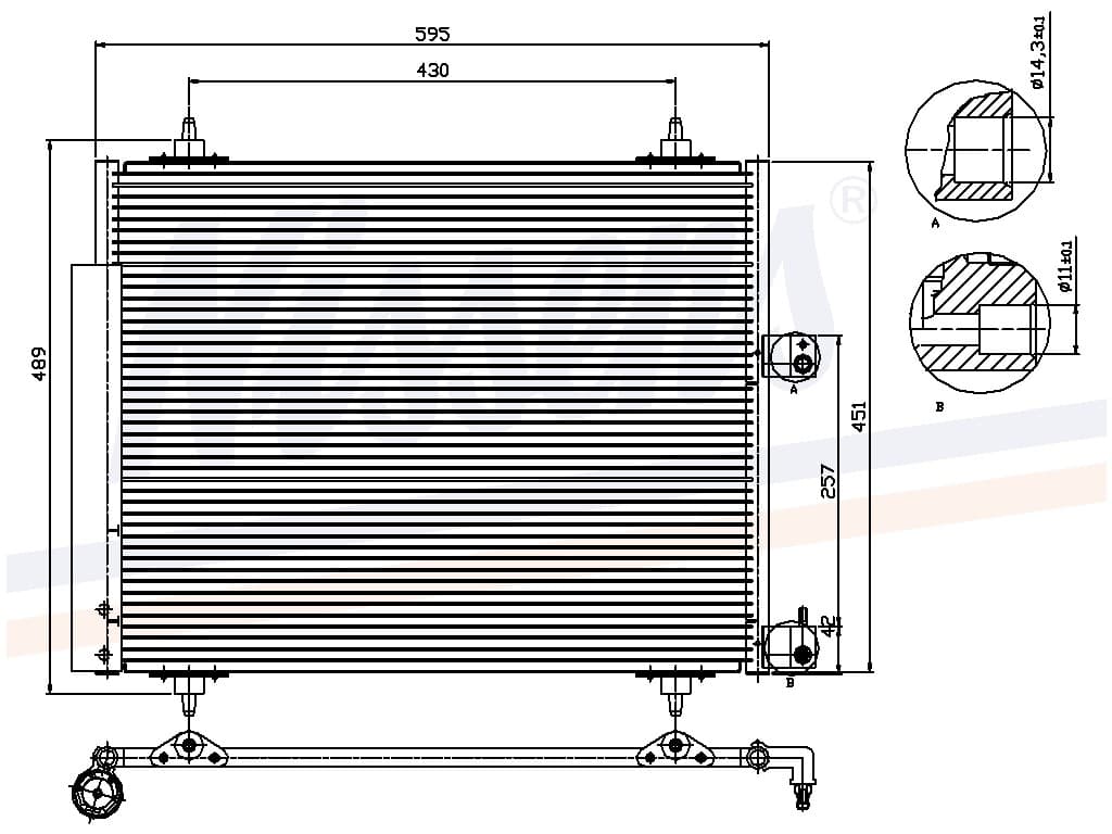 Kondensor Citroen C 8 2,0i/2,2i/2,0HDi/2,2HDi från Galwin