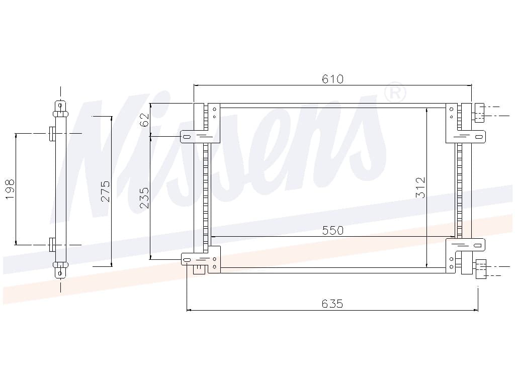 Kondensor Fiat Doblo 1,2i 8V/1,6i 16V 03/01- från Galwin