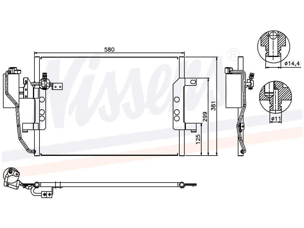 Kondensor MB W 168 A 160CDI/190/210 man/aut. 03/98- från Galwin