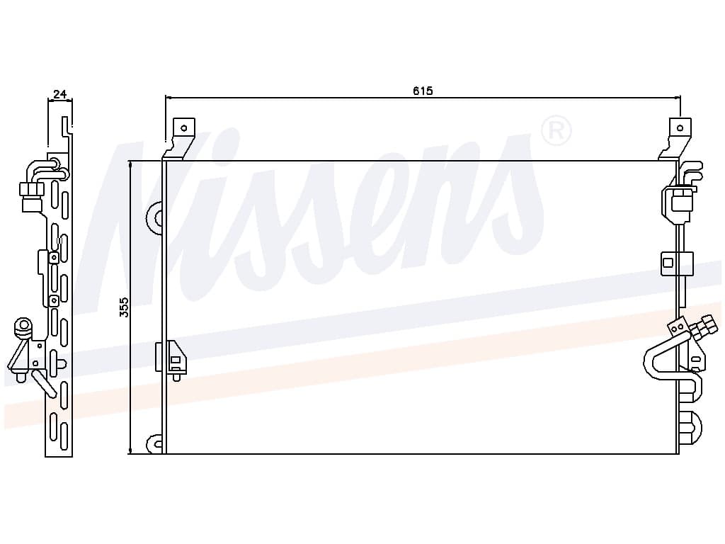 Kondensor MB W 201 190E/190E 2,0/190D 2,0/2,2 man/aut. 08/82-08/93 från Galwin