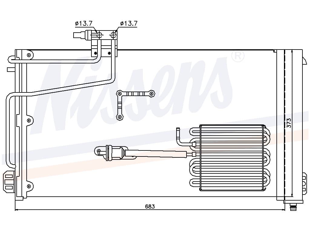 Kondensor MB W 203 C200 CDI C220 CDI C270 CDI man/aut. från Galwin