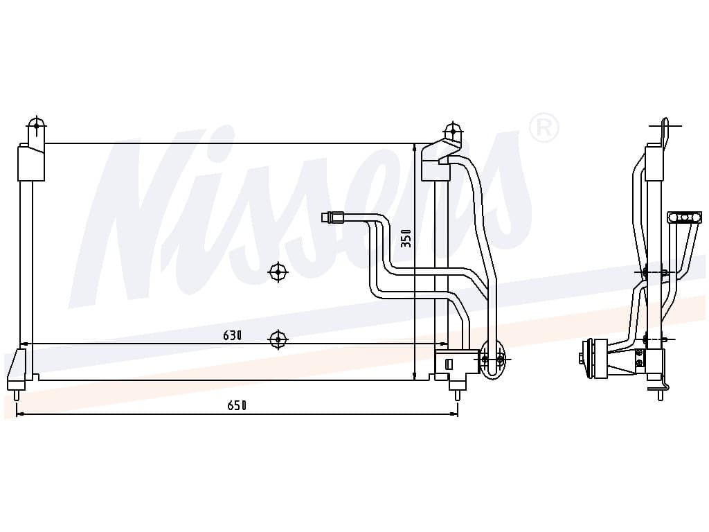 Kondensor Opel Calibra 2,0i/16V 03/90- 2,5 24V V6 09/93 från Galwin