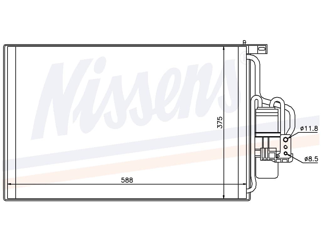 Kondensor Opel Corsa C 1,7D/DTI Man. 09/00- från Galwin