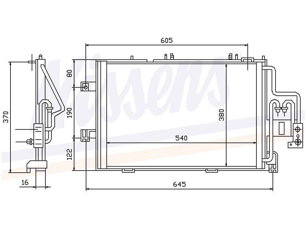 Kondensor Opel Corsa C alla mod. Man/aut. 09/00- (ej di från Galwin