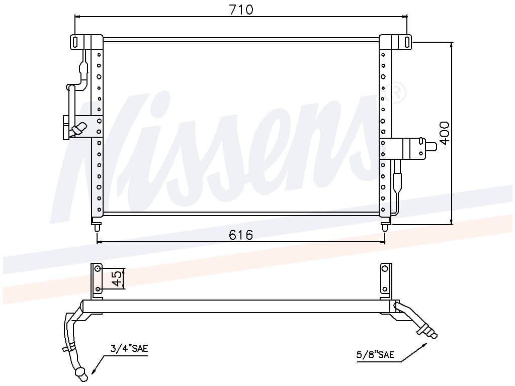 Kondensor Opel Omega A 2,0 N/I/2,4i man/aut. 10/86-05/9 från Galwin