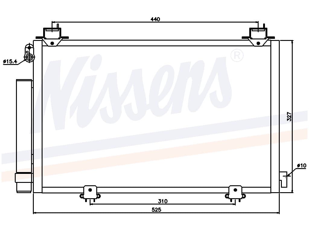 Kondensor Toyota Yaris 1,0/1,3/1,5 Man/aut. 01/99- från Galwin