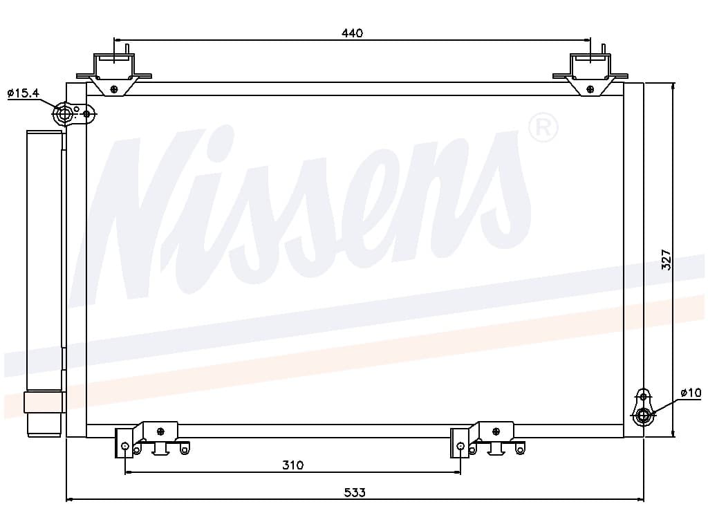 Kondensor Toyota Yaris 1,0/1,3/1,5 Man/aut. 01/99- från Galwin