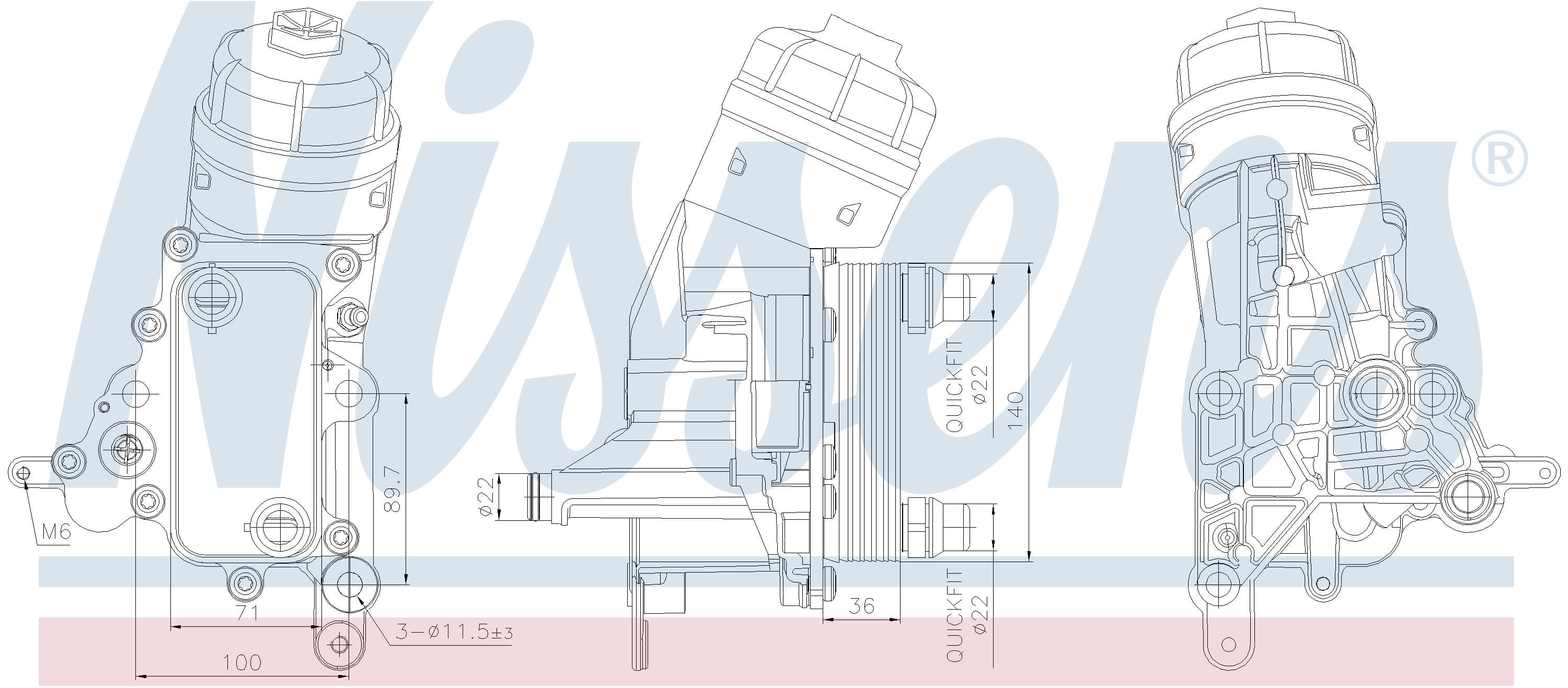Oljekylare motor, Alfa, Fiat från Galwin