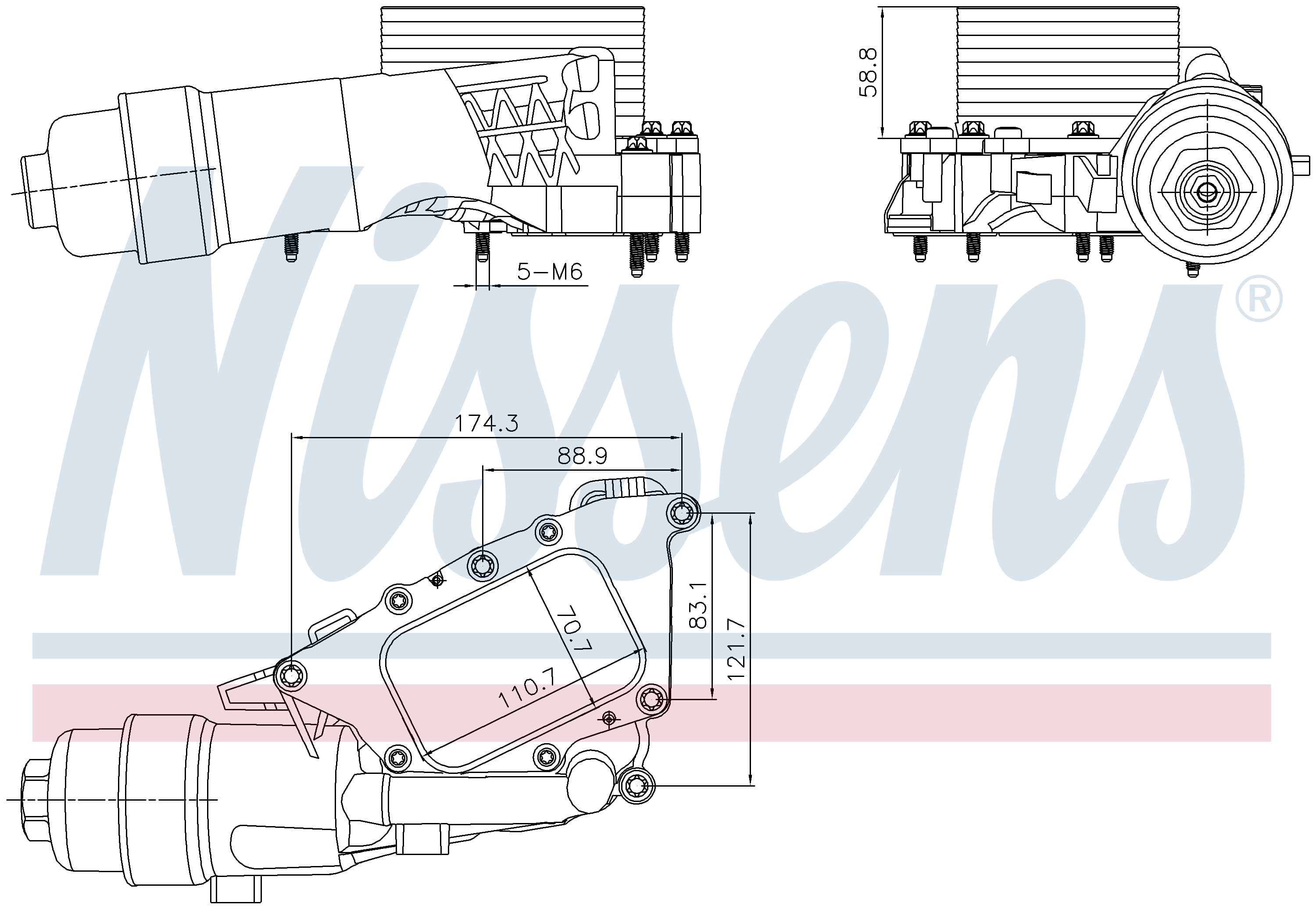Oljekylare inkl oljefilterhus, BMW från Galwin