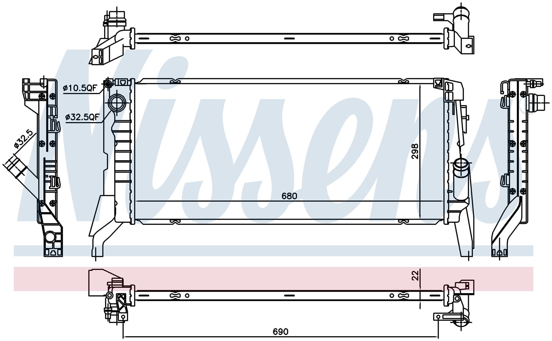 Kylare motorkylning, BMW, Mini från Galwin
