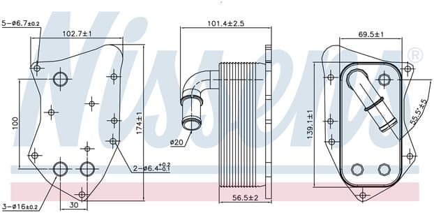 Oljekylare motor från Galwin
