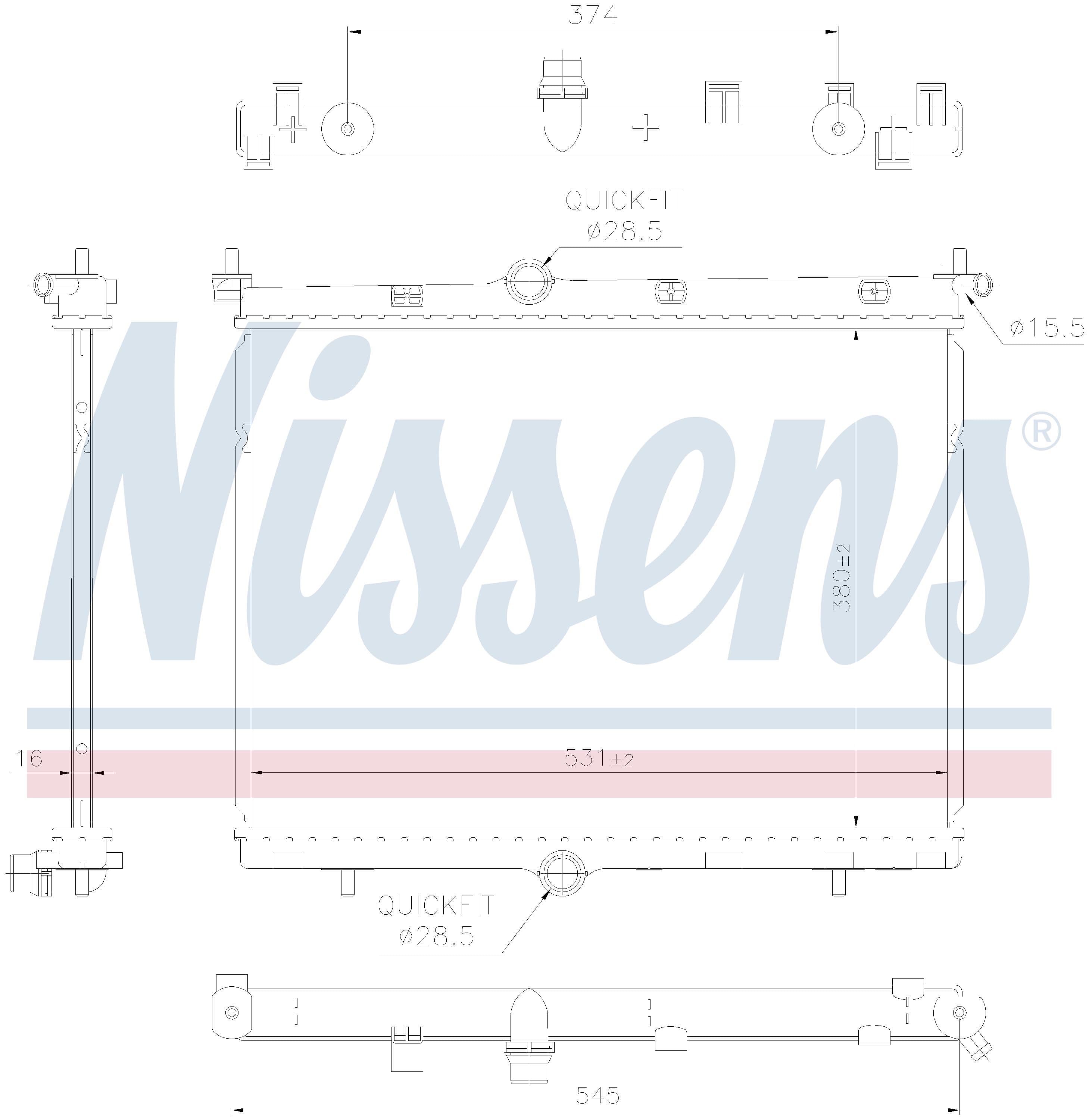 Kylare motorkylning, Peugeot, Opel från Galwin