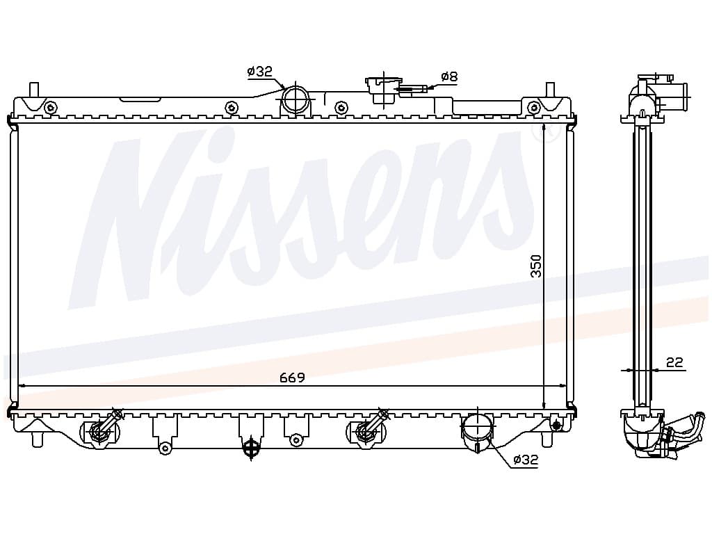 Kylare 1,8LX/EX/2,0i/EX/DX Aut. från Galwin