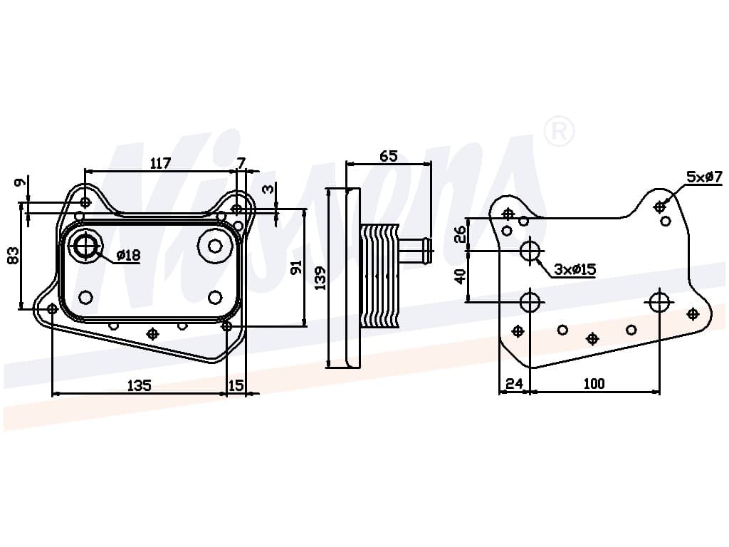 Oljekylare MB W 202 alla mod. 07/97- från Galwin