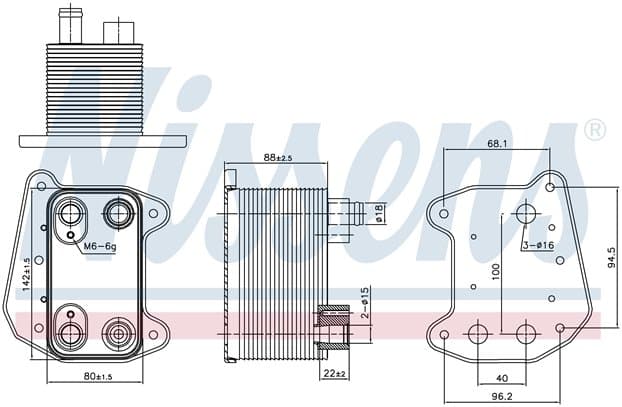 Oljekylare motor/automatlåda, MB från Galwin