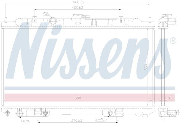 Kylare, 1,8i 16V, för Japan tillverkad bil från Galwin