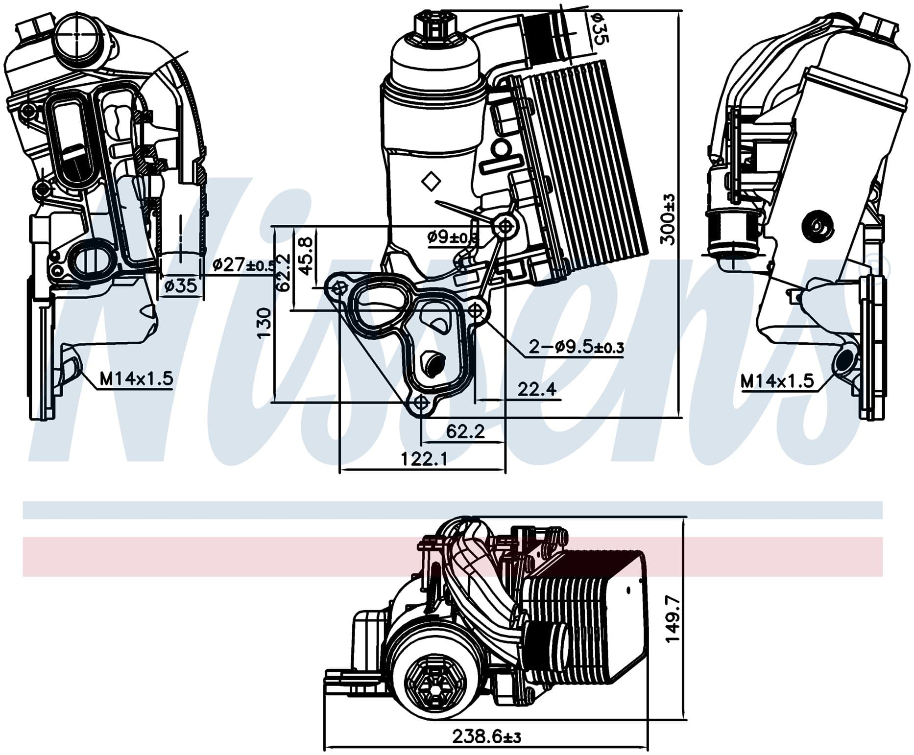 Oljekylare motor, Opel, Nissan