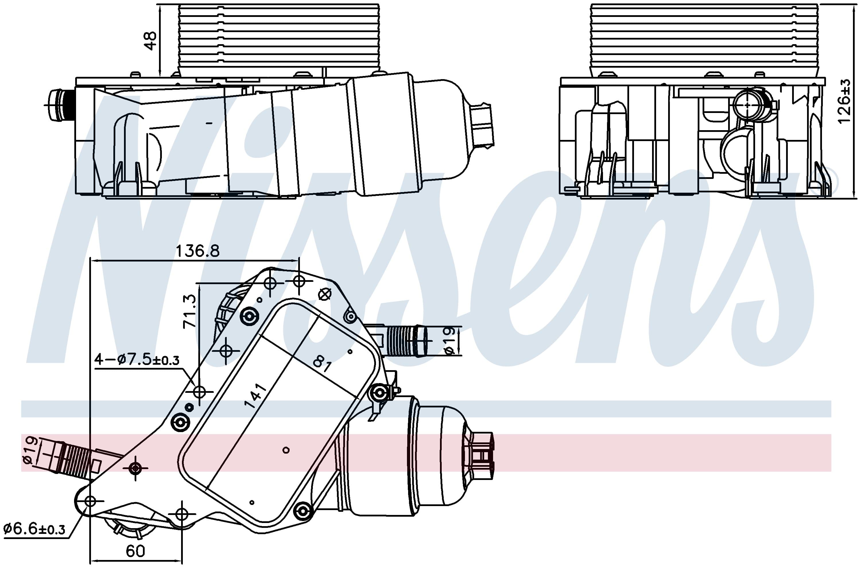 Oljekylare inkl hus & filter, Nissan, Renault från Galwin