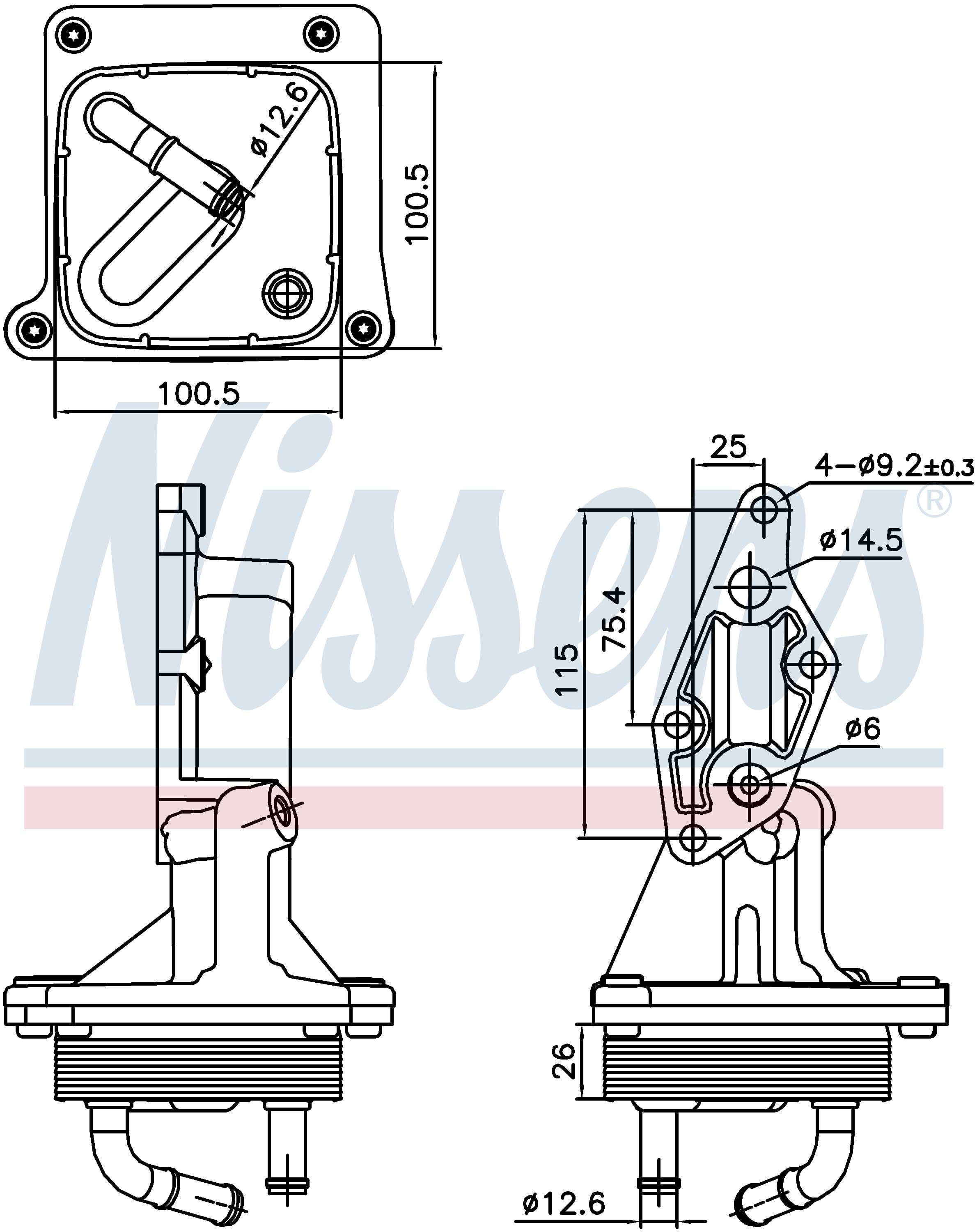 Oljekylare motor, Nissan från Galwin