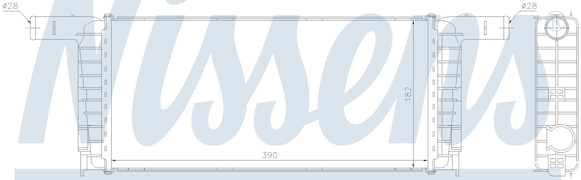 Kylare motorkylning, mittre, Porsche från Galwin