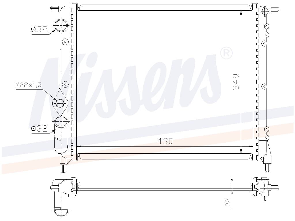 Kylare 1,4 Motorbet: G1390E6J/E7J från Galwin