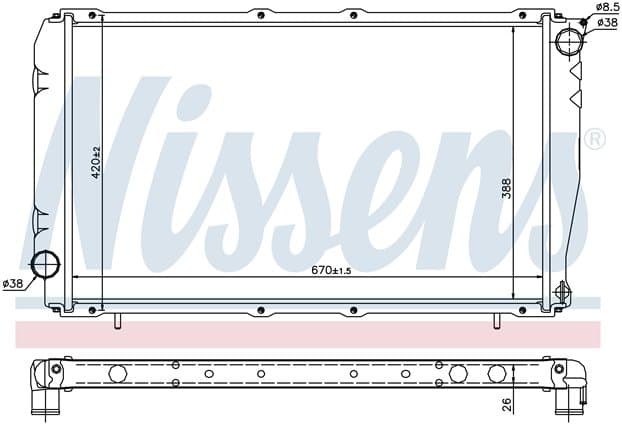 Kylare 2,0i turbo med/utan AC
