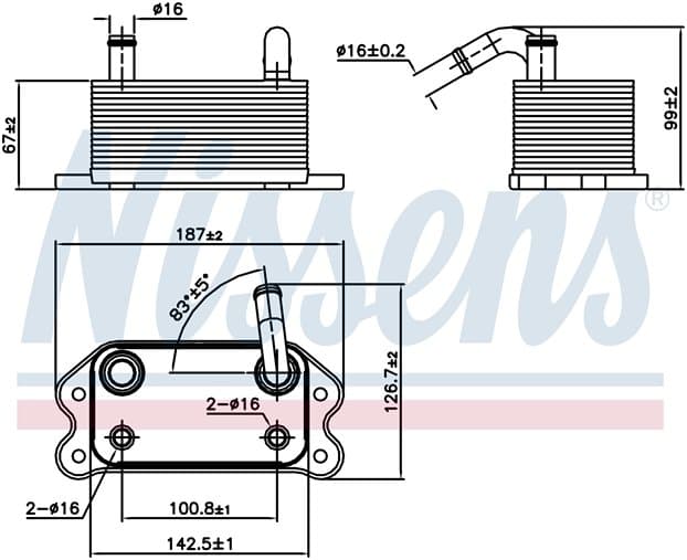 Oljekylare Motor, Volvo från Galwin