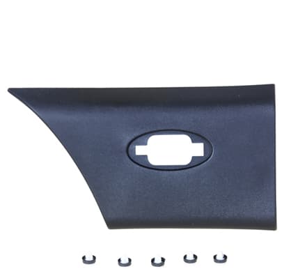 List bakom bakhjul hö, svart, 340mm