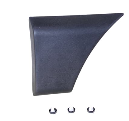 List bakom bakhjul vä, svart, 340mm