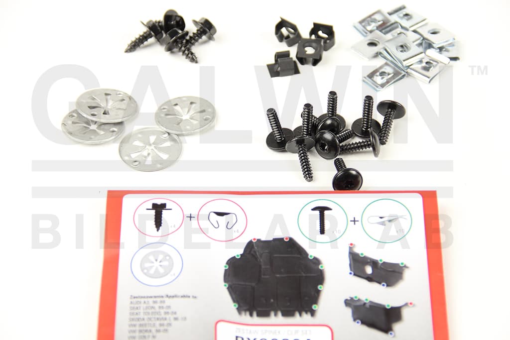 Monteringssats för hasplast under motor