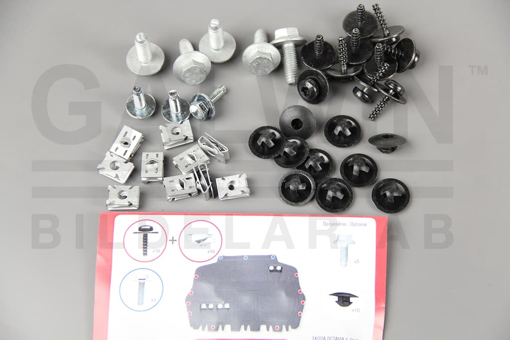 Monteringssats för hasplast under motor från Galwin