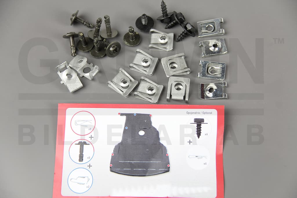 Monteringssats för hasplast under motor från Galwin