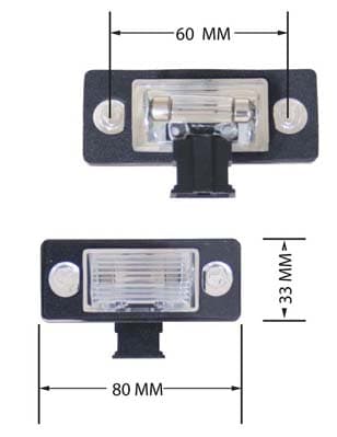 Nummerskyltsbelysning, med lamphållare från Galwin