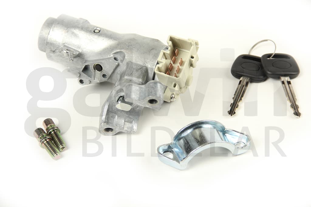 Rattlås komplett med tändlåskontakt, låscylinder, 2st nycklar