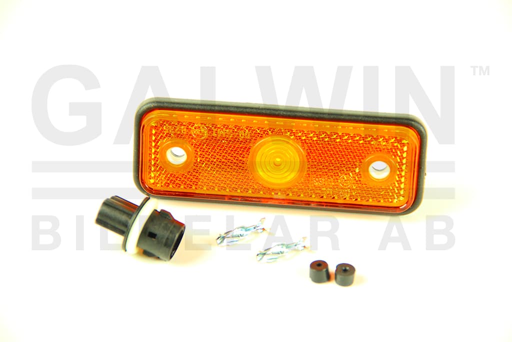 Sidomarkeringslykta, orange, med lamphållare, 95 x 30 mm från Galwin