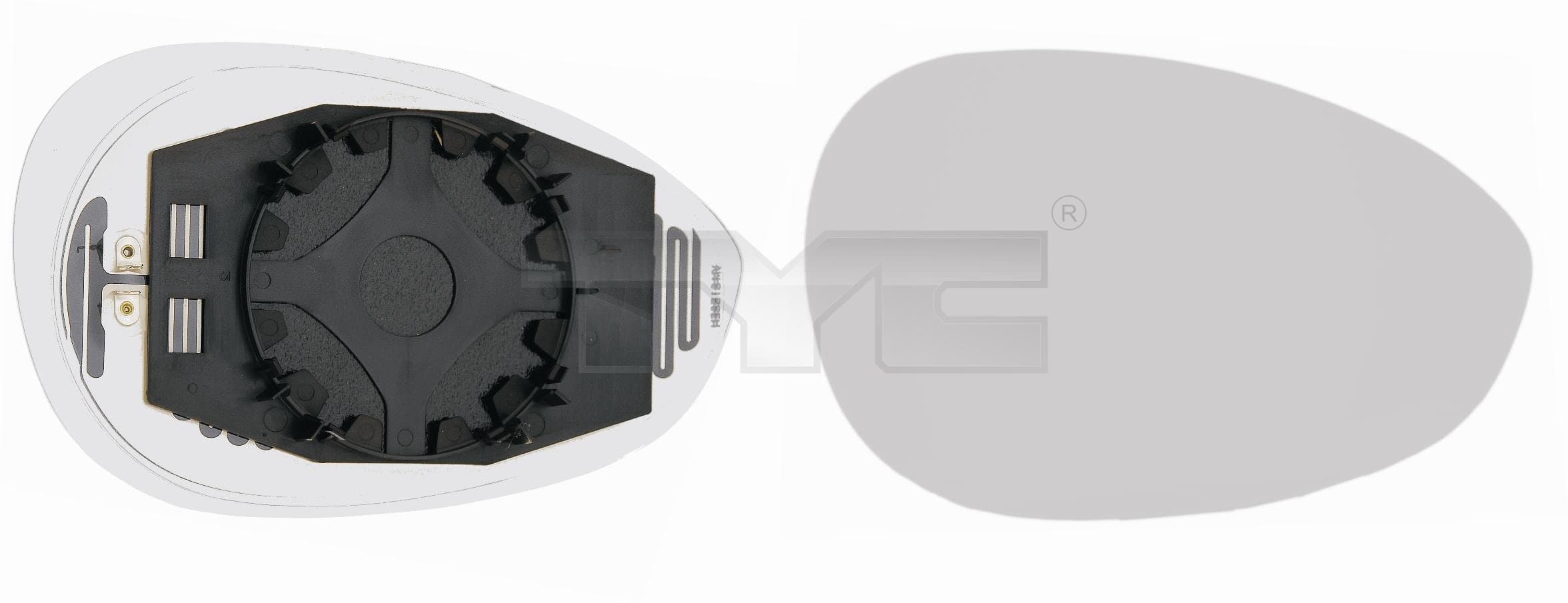 Glas sidospegel vä värme + — Vänster från Galwin