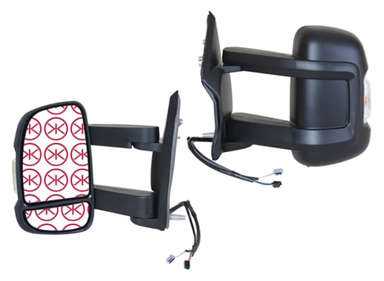 Sidospegel vä man just/WY5W blinkers/tempgivare/lång arm (21cm) från Galwin