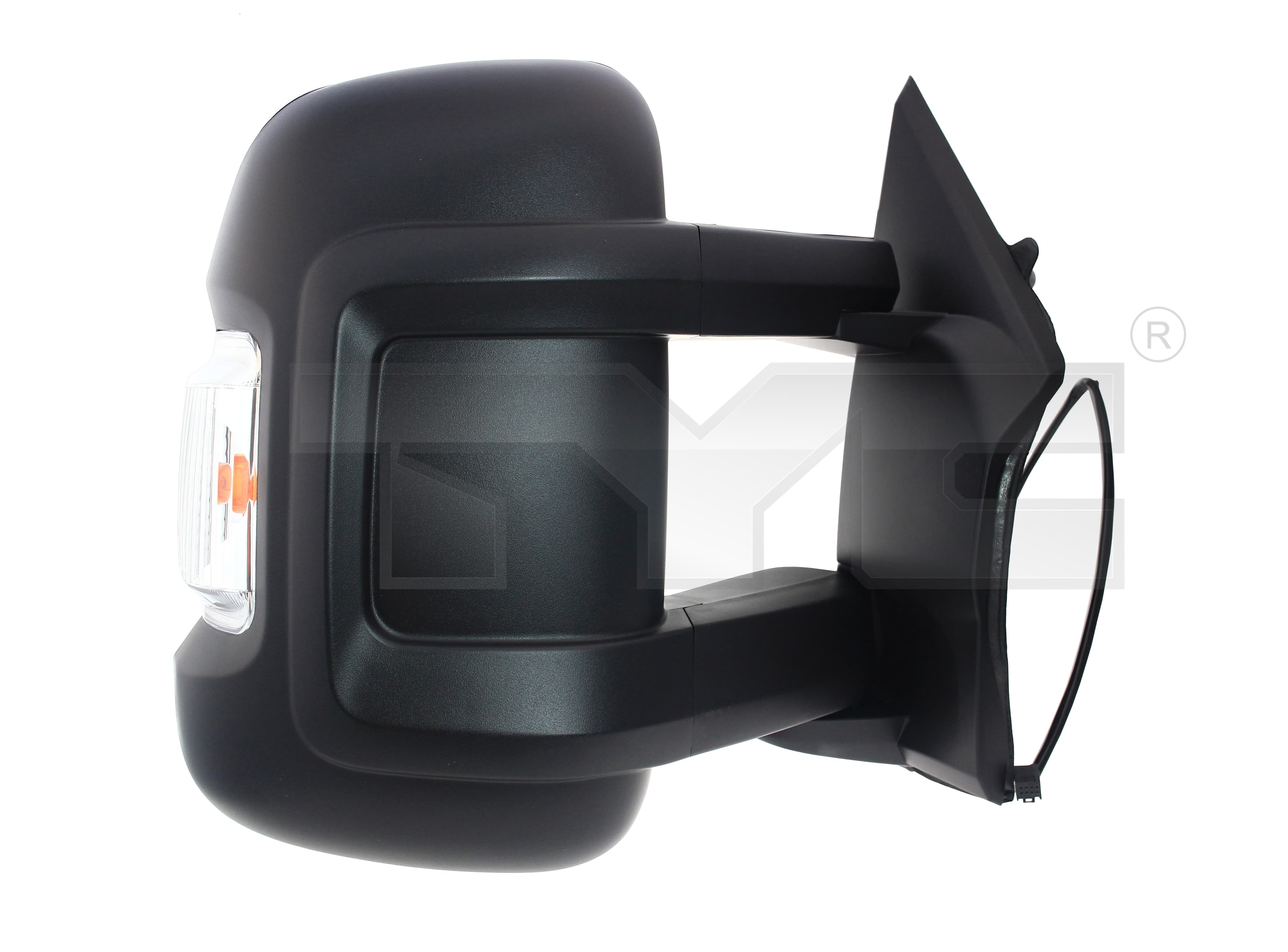 Sidospegel hö man just, vit blinkers (W16W) arm 16cm från Galwin