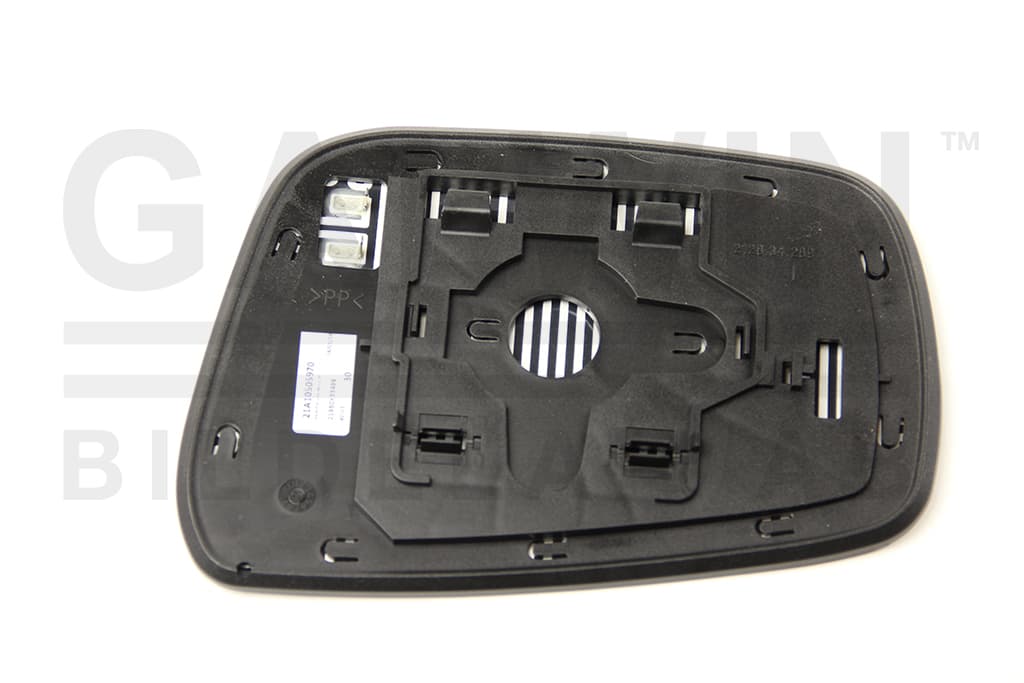 Glas vä sidospegel, med värme (fyrkantig fästplatta)