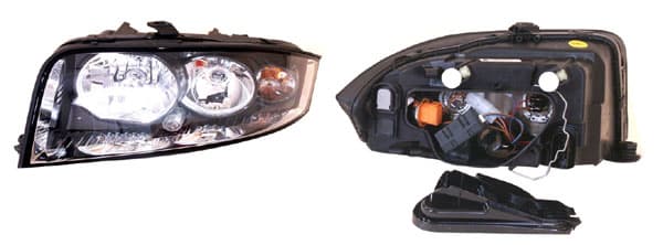 Strålkastare hö H3/H7, Valeo, inkl motor från Galwin