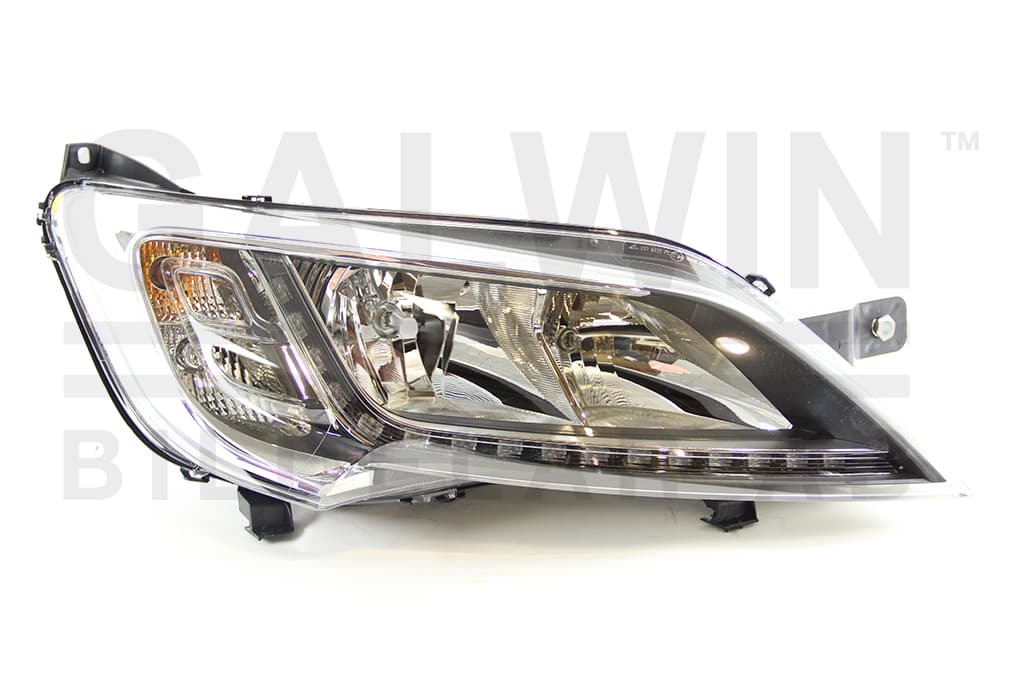Strålkastare hö, H7/H7/LED, 01/2014-, inkl motor från Galwin