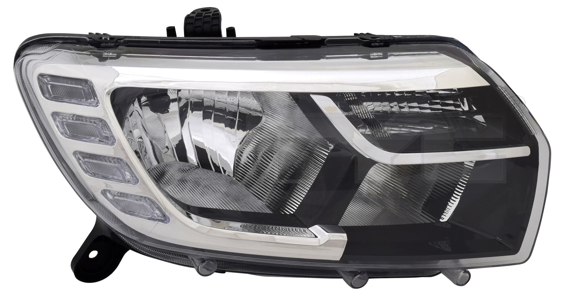 Strålkastare hö, H7/H7/LED, wirejusterad, exkl "motor" från Galwin