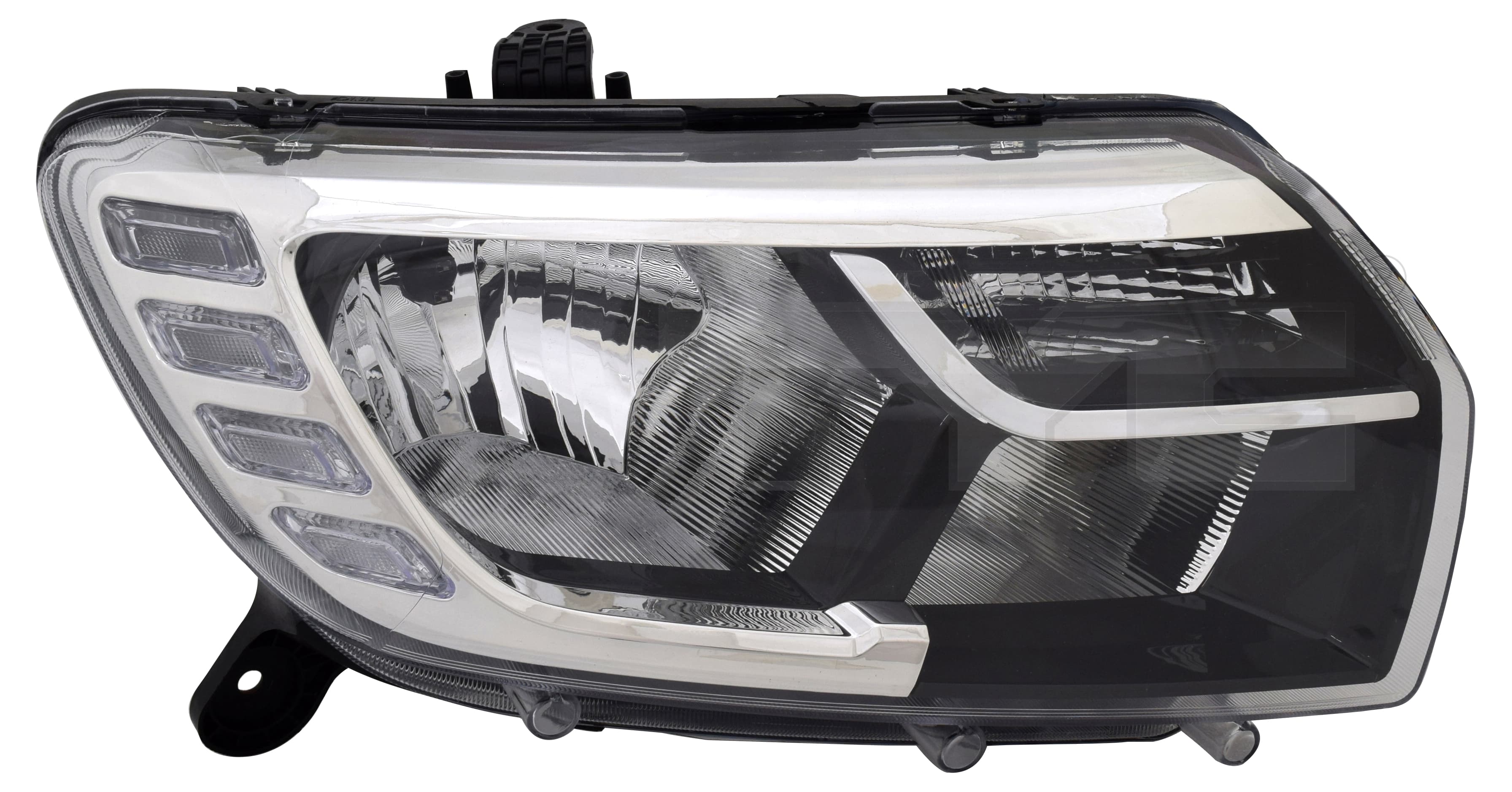Strålkastare hö, H7/H7/LED, wirejusterad, exkl "motor" från Galwin