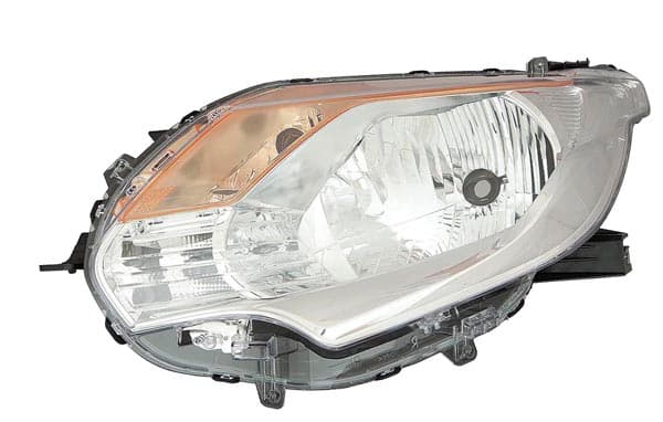 Strålkastare hö, H4, kromad inuti, "gul" blinkers, exkl motor från Galwin