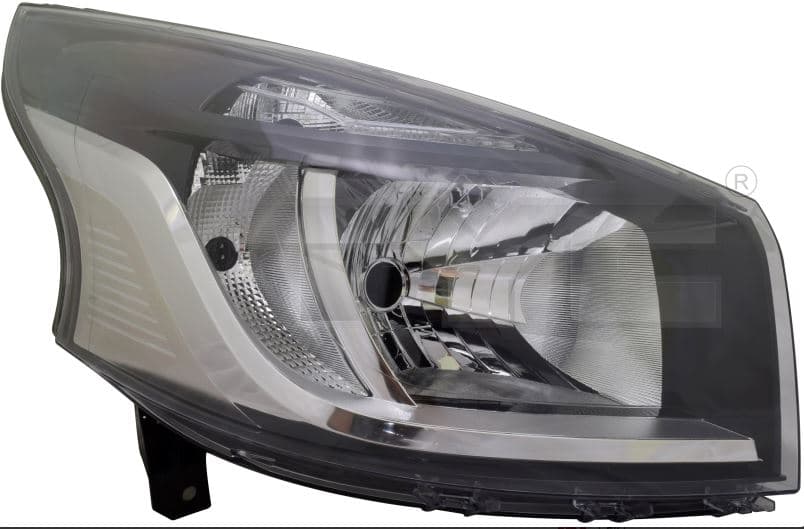 Strålkastare vä, H4, inkl motor, 5-stift, för bil med DRL i stötf. från Galwin