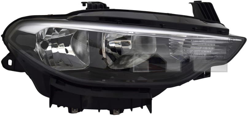 Strålkastare hö, H15/H7, krom/silver, inkl motor från Galwin