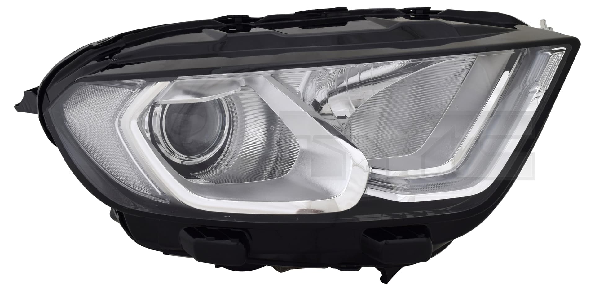 Strålkastare hö, krom, H18/H1/LED, inkl motor 2018- från Galwin