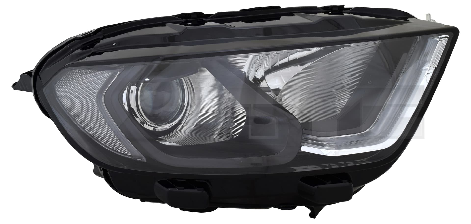 Strålkastare hö, svart, H18/H1/LED, inkl motor 2018- från Galwin